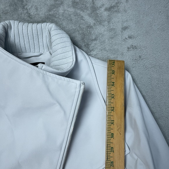 Halston Women's M Trench Coat Gray Polyester H0491 - Picture 3 of 8